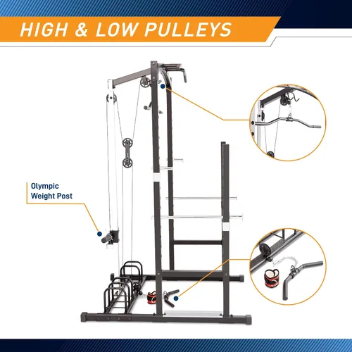 Miniatura 5 de Marcy Strength Training Home Gym Cage with Pulley System for Weightlifting, Bodybuilding, Full Body Workout Equipment for Home Exercise