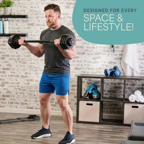 Miniatura 10 de Lifepro Adjustable Dumbbells Set – Quick Adjustment, Anti Slip Handle – Space Saving & Strength Training Weights for Home Gym Exercise & Fitness