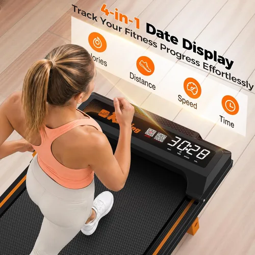 Miniatura 4 de Walking Pad Treadmill for Home and Office — Under Desk Treadmill with Remote Control, LED Display, 2.5HP Quiet Motor, Manual Incline, 300 lbs