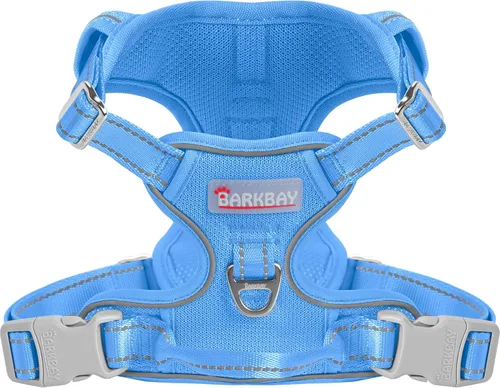Miniatura 14 de BARKBAY Arnés para perro sin tirones para perros grandes, ajustable, reflectante, cómodo, sin estrangulamiento, resistente, perfecto para Negro