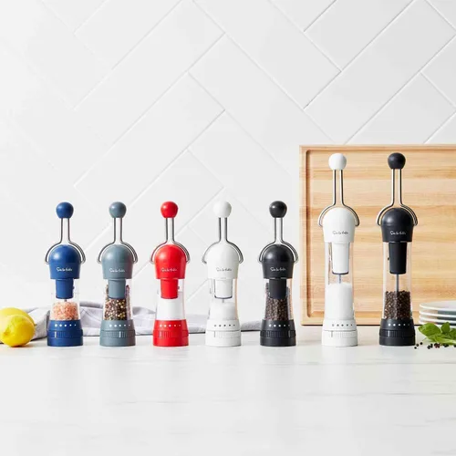 Miniatura 2 de Sur La Table Spice XL - Molinillo de trinquete con 5 ajustes gruesos ajustables, capacidad de 3/4 de taza, color blanco