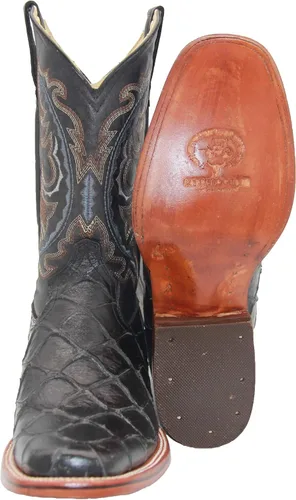 Miniatura 2 de Western Shops - Botas vaqueras con estampado de peces pirarucu para hombre