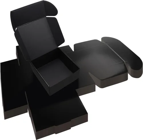 Miniatura 10 de Rempry Cajas de envío negras de 9 x 6 x 4 pulgadas, paquete de 20 cajas de cartón para pequeñas empresas, cajas de regalo para embalaje de envío