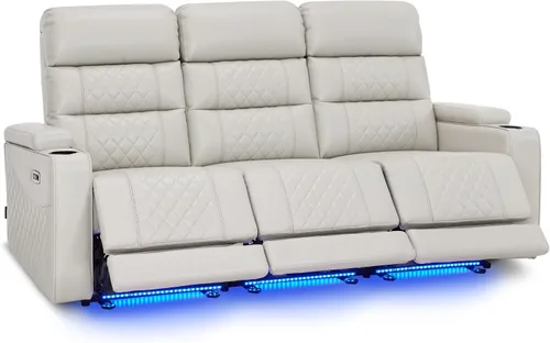 Miniatura 23 de MCombo Sofá Loveseat Eléctrico de 3 Asientos de 76.7'' para Adultos, Asiento de Cine en Casa con Reposacabezas Eléctrico, Certificado FSC, Puertos
