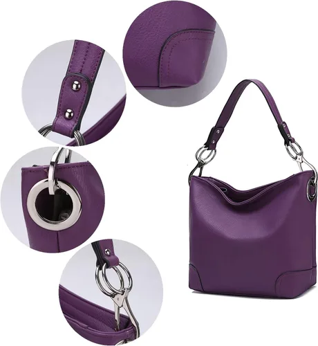 Miniatura 7 de MKF Collection Mia K - Bolso Hobo para mujer, de piel vegana, bolso de hombro holgado, bolso con asa superior