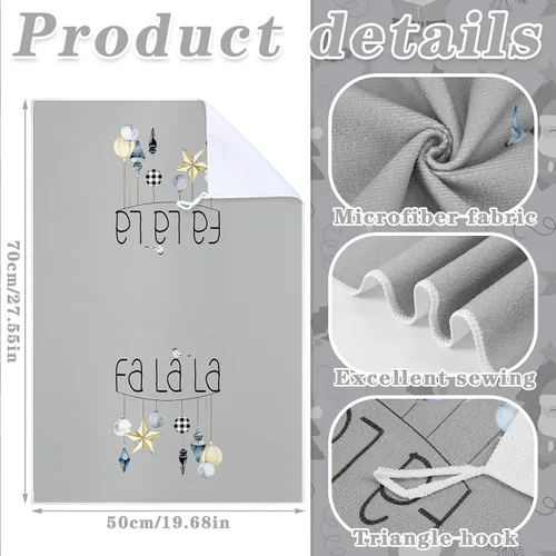 Miniatura 5 de Geyoga 6 toallas de cocina de Navidad con diseño de búfalo a cuadros para árbol de Navidad, toalla de mano, toalla de té, paño de secado suave