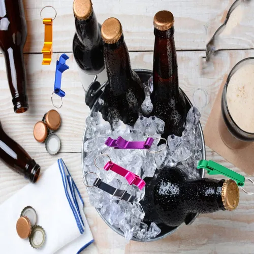 Miniatura 5 de 200 llaveros de aluminio de colores, abrebotellas de cerveza de bebidas de soda, llavero, para cocina/boda/bar/fiesta 200 piezas