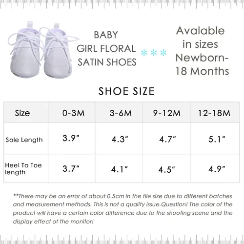 Miniatura 7 de Booulfi Conjunto de botines para bebé recién nacido para bautizo, bautizo, zapatos y calcetines