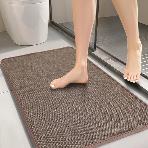 Miniatura 10 de Alfombras de baño, tapetes de baño para baño antideslizantes lavables, secado rápido, absorción de agua, se ajustan debajo de la puerta, ultra
