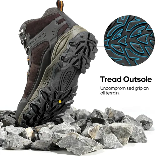 Miniatura 29 de NORTIV 8 - Botas de senderismo impermeables para hombre, zapatos de montañismo ligeros para exteriores