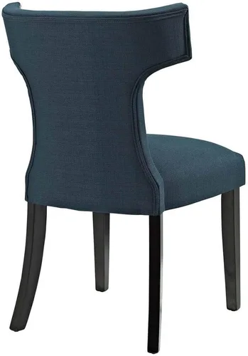 Miniatura 6 de Modway Baron Curve - Tela tapizada moderna de mediados de siglo con ribete de cabeza de clavo, dos sillas, azul celeste