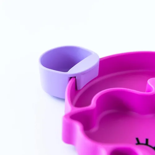 Miniatura 2 de Bumkins Baby Silicone Little Dippers, se fija a cuencos, platos y platos, taza de salsa, sostiene salsas, puré, coberturas, destete LED para bebés