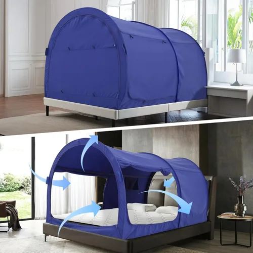 Miniatura 11 de Alvantor Tienda de campaña con dosel para cama, tiendas de campaña de ensueño, espacio de privacidad, tamaño individual, tiendas de campaña