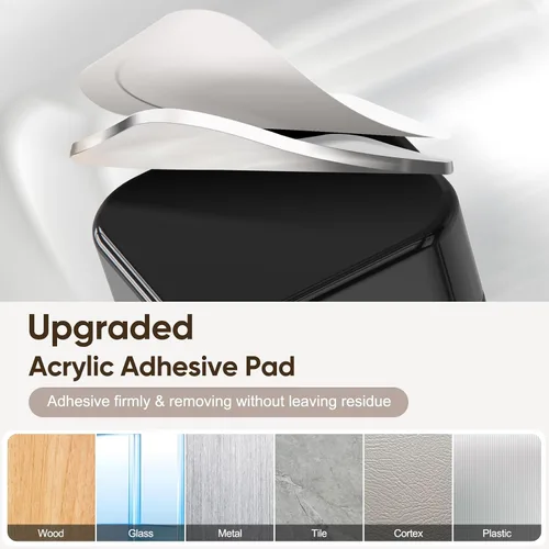 Miniatura 5 de Paquete de 9 soportes magnéticos para cables, clips magnéticos para cables de escritorio con adhesivo fuerte, organizador de cables para gestión