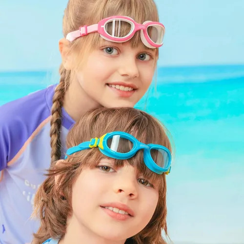 Miniatura 7 de COPOZZ Gafas de natación para niños, antivaho y HD, cómodo ajuste 3D, gafas de natación duraderas unisex para niños y niñas de 3 a 14 años