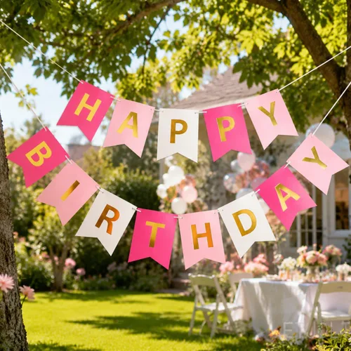 Miniatura 6 de Cartel de feliz cumpleaños azul menta, suministros para decoración de fiesta de cumpleaños de niños, decoración de guardería, 13 piezas