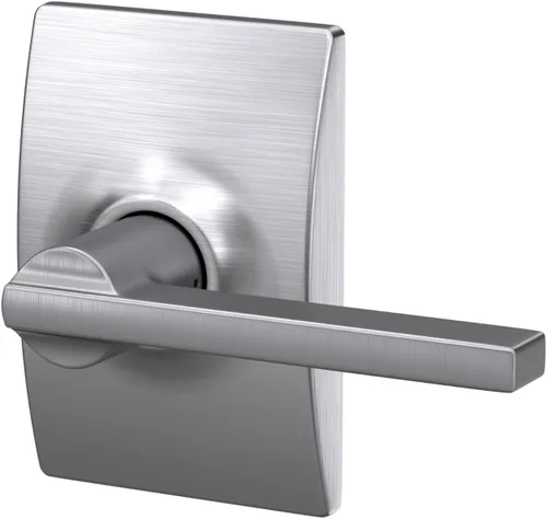 Miniatura 8 de Schlage F10 LAT 626 CEN Latitude - Manilla de puerta con moldura Century, cerradura de paso para pasillo y armario, cromo satinado