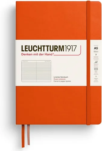 Miniatura 34 de LEUCHTTURM1917 - Cuaderno de tapa dura mediano A5 con 251 páginas numeradas para escritura y diario (lila, con puntos)