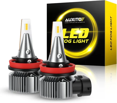 Miniatura 8 de AUXITO Bombillas LED antiniebla H3 3000K amarillas, súper penetración, tamaño 1:1 mini, plug n play, bombilla LED H3ll para lámpara antiniebla, DRL
