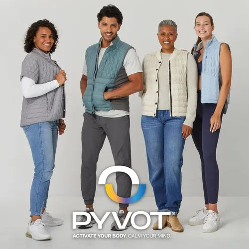 Miniatura 8 de PYVOT Chaleco Acolchado con Peso Dash para Hombre, Ropa Inspirada en Manta Pesada para Problemas Sensoriales