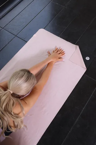Miniatura 4 de Eunzel Toalla de yoga caliente, toalla de yoga súper absorbente, toalla antideslizante de microfibra de gamuza suave para Bikram Pilates y 72"x26.5")