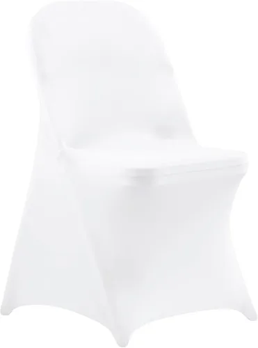 Miniatura 86 de VEVOR 150 fundas blancas para sillas de poliéster y elastano, fundas elásticas para bodas, fiestas, comedor, banquetes, sin pinzas, 150