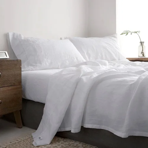 Miniatura 16 de Simple&Opulence Juego de sábanas 100% de lino, 4 piezas de lino francés natural (1 sábana encimera, 1 sábana bajera, 2 fundas de almohada), ropa