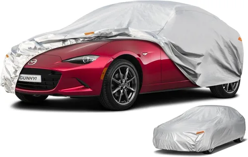Miniatura 14 de GUNHYI - Funda impermeable para automóviles para todo tipo de clima, funda de 6 capas de alta resistencia para exteriores, protección contra