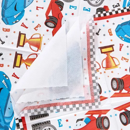 Miniatura 6 de WERNNSAI Decoraciones de fiesta de autos de carreras, 64 piezas, platos de automóvil, servilletas y tazas, vajilla temática a cuadros para niños