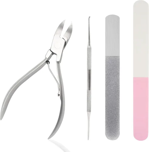 Miniatura 8 de Stellmacher - Cortaúñas para los pies, kit profesional de cuidado de uñas con cortaúñas de acero inoxidable, kit de manicura y pedicura de 4 piezas