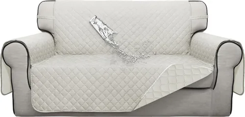 Miniatura 13 de ISSUNTEX Fundas de sofá de dos plazas con doble protección 100% impermeables para sala de estar, fundas para sofá de 2 cojines, protector de muebles