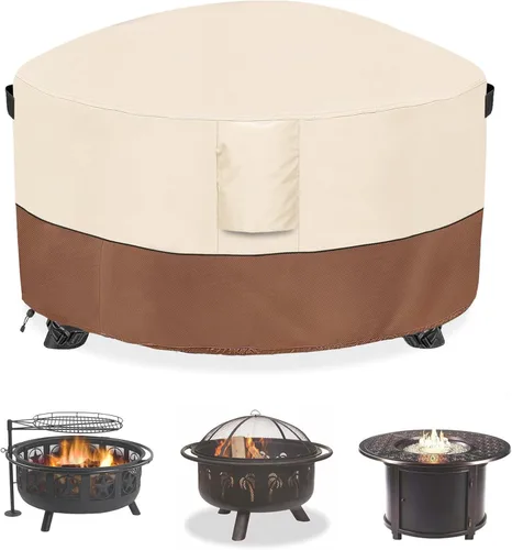 Miniatura 11 de Cubierta para hoguera, resistente al aire libre, 600D, 100% impermeable, cubierta cuadrada para hoguera, resistente a la intemperie, 30 pulgadas