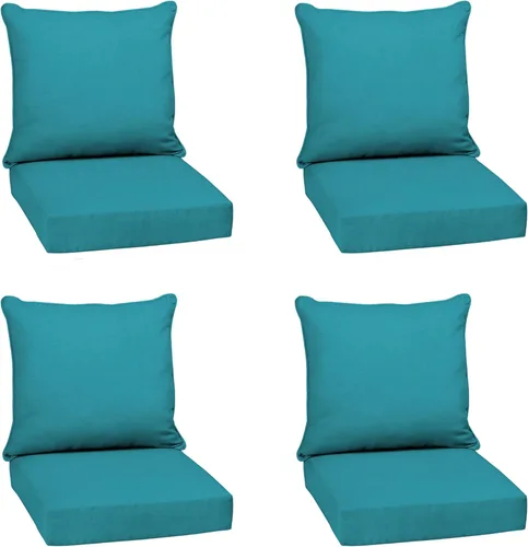 Miniatura 57 de Arden Outdoor Deep Seat Cushion Set, 24 x 24 pulgadas, Cojín para exteriores resistente al clima, a la lluvia y a la decoloración para silla, sofá