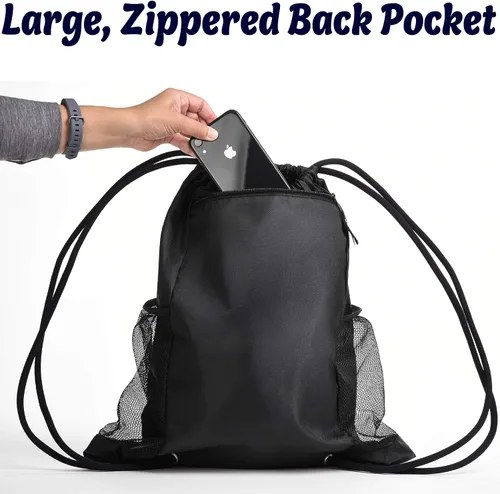 Miniatura 7 de Athletico Bolsa de fútbol con cordón: mochila de fútbol para niños o niñas también puede llevar baloncesto o voleibol Azul