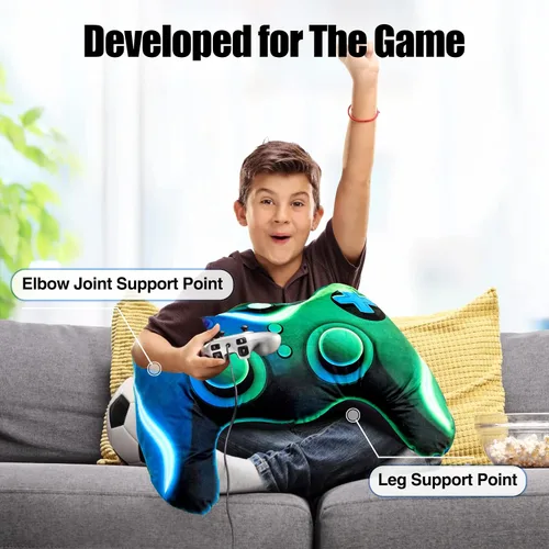 Miniatura 4 de Meeting Story Cojín de Felpa con Forma de Controlador de Juego para Niños y Niñas Decoración de Habitación de Jugadores para Sofá Sillón/Silla