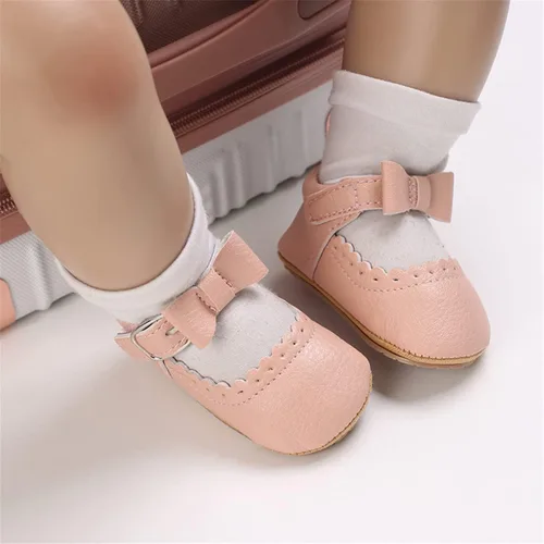 Miniatura 2 de LAFEGEN Zapatos de bebé para niña, antideslizantes, suela suave, de piel sintética, para bebé, Mary Jane, zapatos planos para primeros pasadores