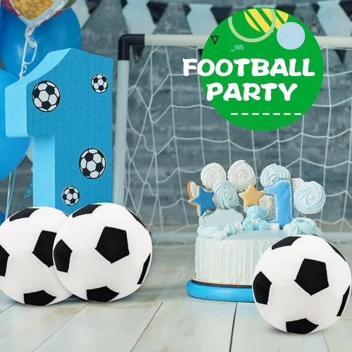 Miniatura 6 de Paquete de 2 almohadas de felpa para pelota de fútbol, pelota de fútbol, suave felpa para decoración del hogar, habitación, sofá, decoración
