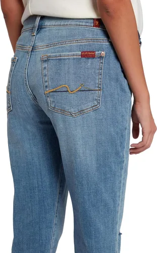 Miniatura 4 de 7 For All Mankind Jeans Josefina de maternidad para mujer con un agujero en la rodilla
