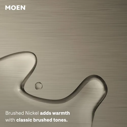 Miniatura 3 de Moen 123815BN - Brazo de ducha estándar con roscas universales de 1/2 pulgada, 8 pulgadas, níquel cepillado 8" extended reach, universal 1/2