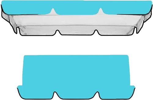 Miniatura 18 de Juego de fundas de repuesto para columpio de toldo, juego de repuesto para columpios de 2/3 plazas, protección para todo tipo de clima, columpios