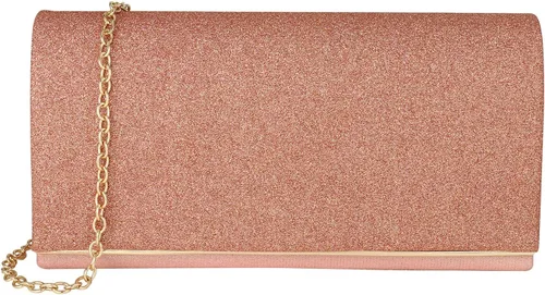 ZHANNI Bolso de noche para mujer, bolso de mano brillante para fiesta, bolso de boda, bolso de fiesta