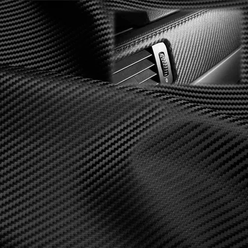 EZAUTOWRAP Funda de asiento para automóvil de 12 x 54 pulgadas (1 x 4.5 pies), tela de fibra de carbono, color negro, 54 pulgadas de ancho, vinilo