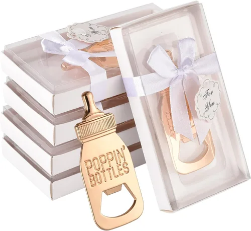 Miniatura 13 de 12 abrebotellas, recuerdo de baby shower para invitados, abrebiberones de oro rosa, regalos de boda, regalos de baby shower, regalo para invitados