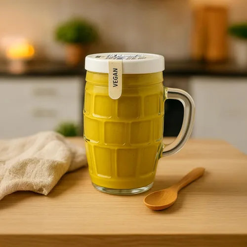 Miniatura 5 de Ika's Garden Mostaza estilo Düsseldorf – Mostaza alemana suave y picante en taza de cerveza reutilizable, 8.99 oz – Tarro sin BPA, producto