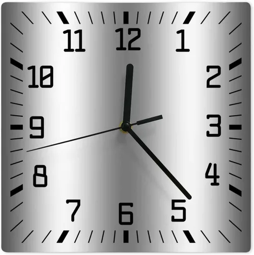 Miniatura 13 de Reloj de pared de madera blanco y negro degradado, silencioso, sin tictac, simple, abstracto, a rayas, estilo granja, cuadrado, funciona