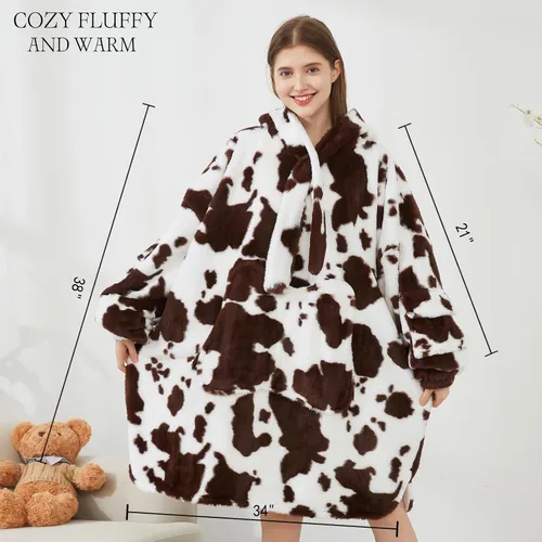 Miniatura 2 de Softan Manta con Capucha, Sudadera de Gran Tamaño para Adultos, Mujeres y Hombres, Regalo, Manta con Capucha Súper Acogedora y Cálida, Sudadera