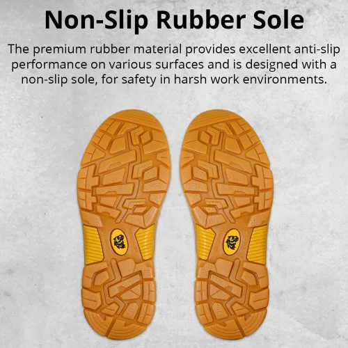 Miniatura 8 de WOLF Work Boot 100% Genuine Upper Leather Oil, Slip, Impact, Puncture Resistant Electrical Hazards Non-Slip Rubber Sole
