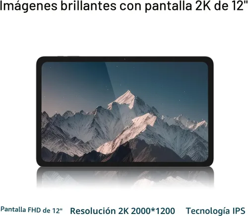 Miniatura 4 de Tablet portátil 2 en 1 2026 con teclado magnético y 1 año Office 365, pantalla táctil IPS 2K FHD de 12 pulgadas, 12 GB de RAM 512 GB SSD, procesador