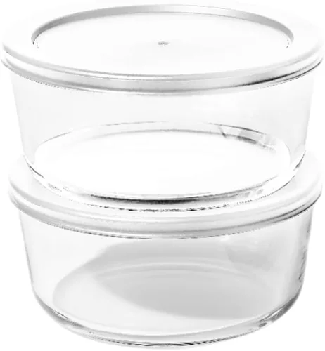 Miniatura 60 de Juego de 8 recipientes de vidrio para almacenamiento de alimentos (4 recipientes + 4 tapas sin BPA), 6.5 tazas, a prueba de fugas, aptos