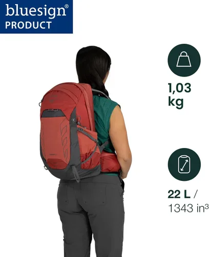 Miniatura 2 de Osprey Tempest 22L Mochila ligera de senderismo para mujer, mochila pequeña para viajes y campamentos, verde menta helada/Botánica